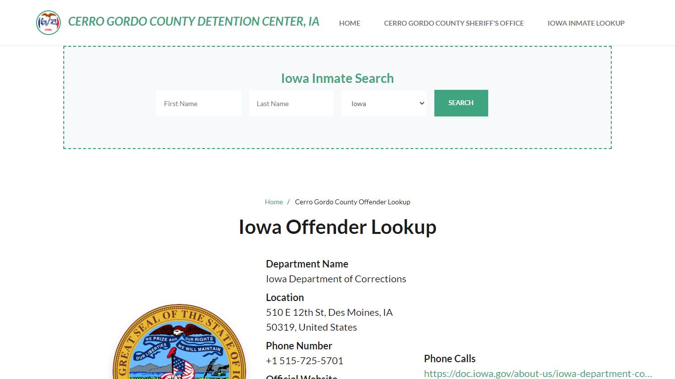Iowa Inmate Search, Jail Rosters